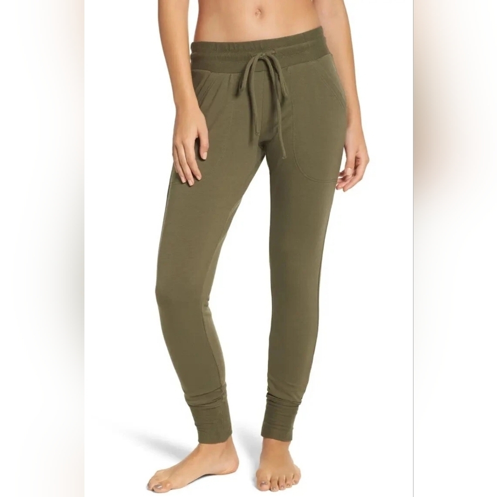 Free People Women's FP Movement Sunny Skinny Sweatpants In Olive Green Size M